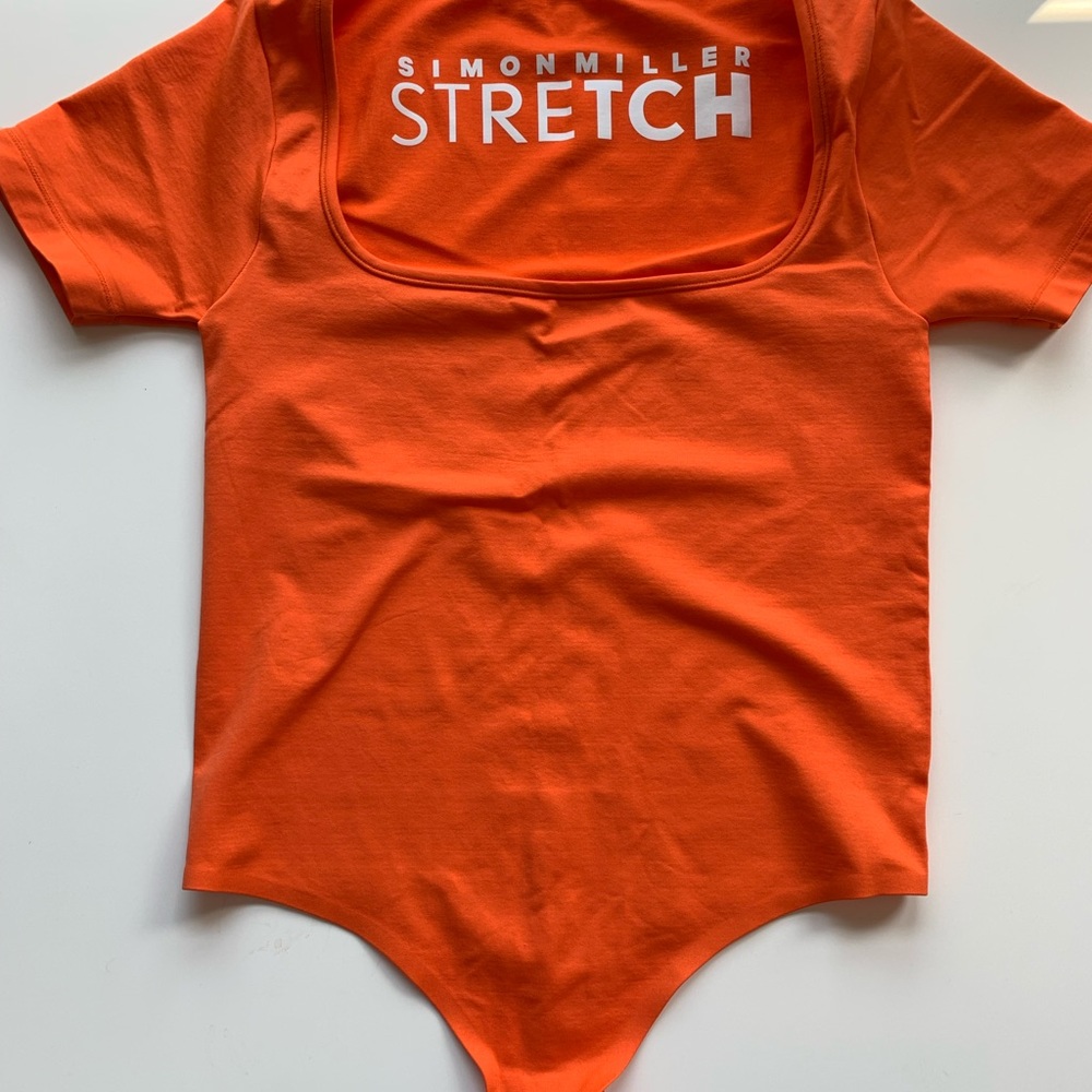 NWOT Simon Miller Stretch Body Suit, orange, size S